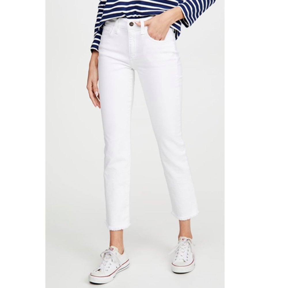 Joe's Ankle Skinny High Rise Jeans In White